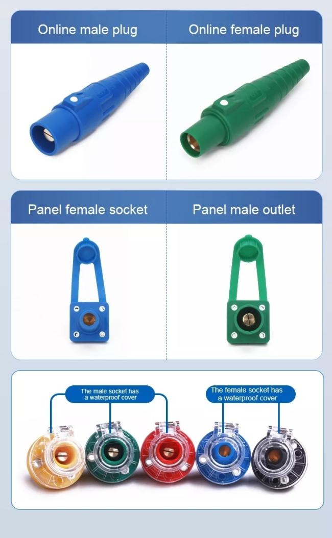 200A 380V/600V Cam-Lock Male Female Socket Electrical Power Supply Camlock Panel Connector Sockets
