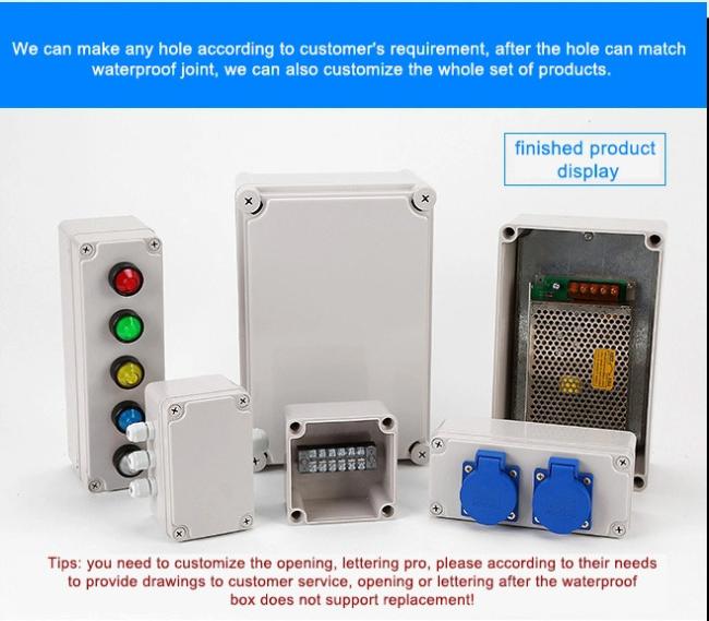 ABS PC Plastic Electronic Outdoor Project Box Waterproof Junction Box IP66 with CE