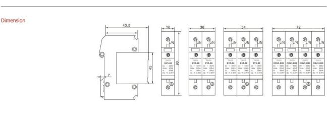 AC SPD Surge Protective Device for Solar PV System 40ka 275V/320V/385V/420V/440V Surge Voltage Protection with CE