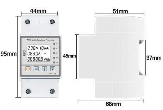 Single Phase Voltage/Current Leakage Protector with Kwh Meter