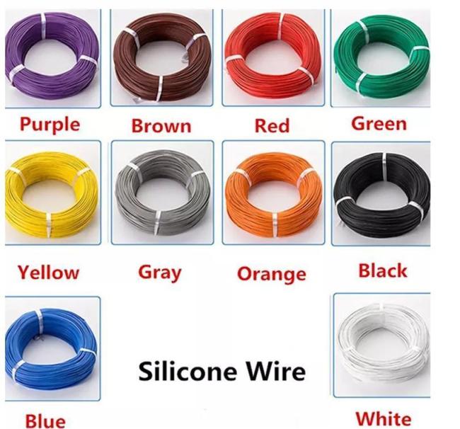 High Temperature Wire 1AWG 4AWG 8AWG 10 12 14 16 18 20 24 26 28 30 32 AWG Guage Super Flexible Silicone Wire