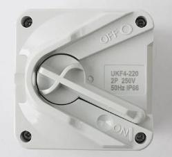 Ukf 4p 20A 35A 45A 63A AC 3 Phase Waterproof Isolator Switch Outdoor Disconnect Isolation Knife Switch