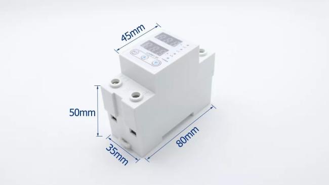 Dinrail Mount Adjustable Over/Under Voltage Protector Protective Device 63A 230V Over Current Protection Relay