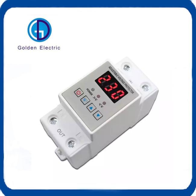 Dinrail Mount Adjustable Over/Under Voltage Protector Protective Device 63A 230V Over Current Protection Relay