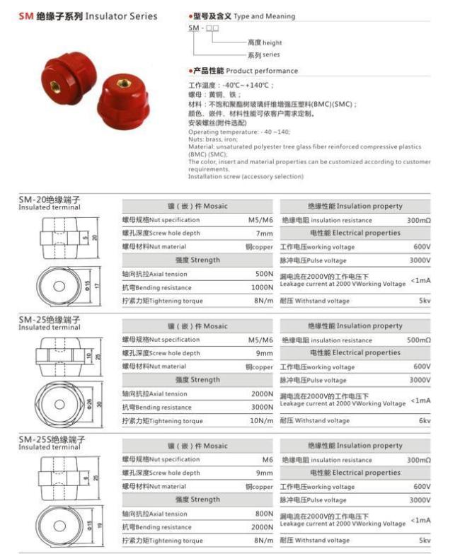 High Quality Customizable Sm-76 Busbar Insulator Standoff Insulator