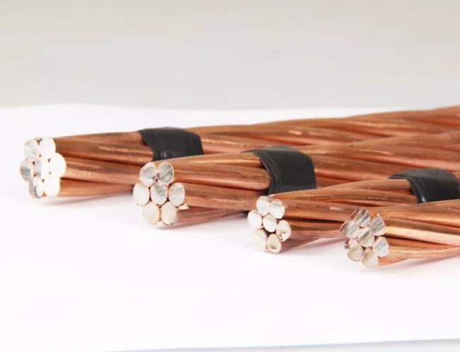 16mm2 - 300mm2 Bare Copper Clad Steel Conductor Electrical Conductor Wire Without Insulation