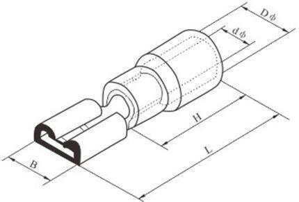 Hot Selling FDD1.25-250 Female Quick Disconnects Vinyl Insulated Crimp Female Disconnectors Terminal