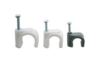 China Circle Plastic Cable Clips For Fix All Wires Cables And Tubes In Electrical System for sale
