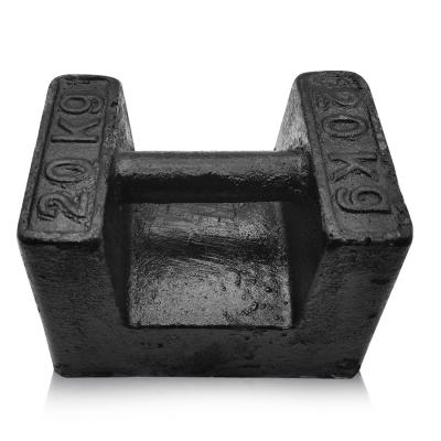 China OIML Standard Stackable 20kg Cast Iron Weights For Crane  Block Weight for sale