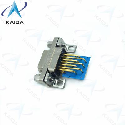 China J30J-15TJWP Gold Over Nickel Contact Plating MDM Series 15 Male Pins 90 Degree Receptacle for sale