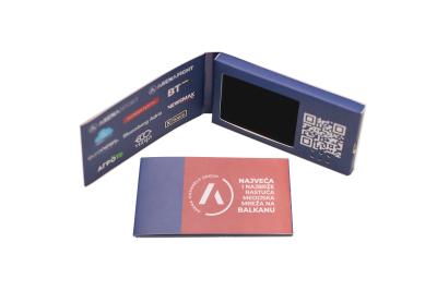 중국 2.4인치 LCD 비디오 폴더, 128MB 메모리 탑재, 시장 비즈 카드 크기 비디오 카드 판매용