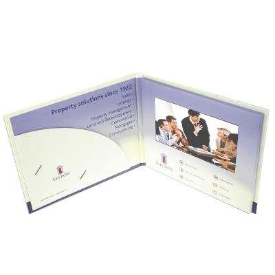 China 128MB Memory LCD Video Folder with 16 9 Ratio and CMYK Printing for sale