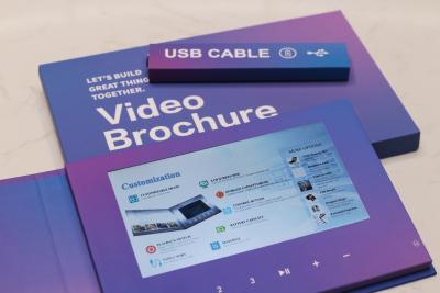 Китай Видео-открытка с видеосообщением и кабелем USB для подключения продается