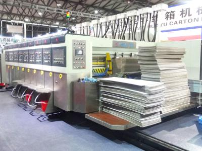 China HS series fully computerized “vacuum transfer top printer” dryer (slotter)die cutter machine for sale