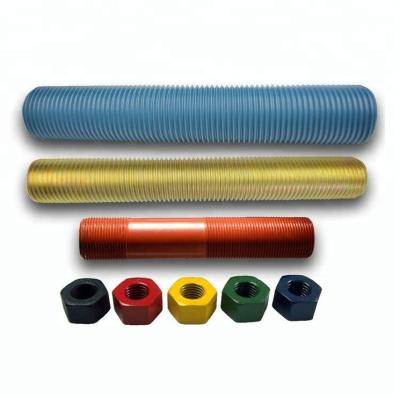 China Colored Anodized Ptef Coated Rod Ends Bolts Acme Threaded Rod With Nuts for sale