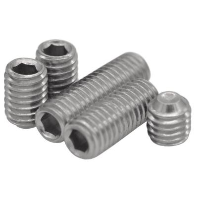 China M12*10-M12*40 SS Endless Screw Hexagon Socket Set Machine Screw With Flat Point for sale
