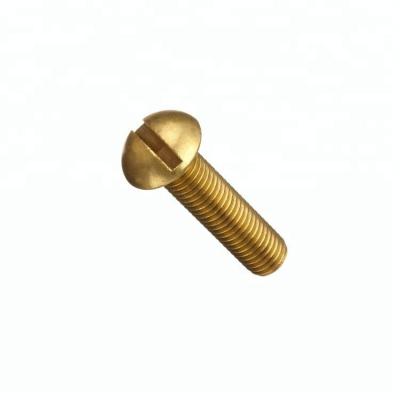 China Brass Round Head Slotted Drive Machine Screw for sale