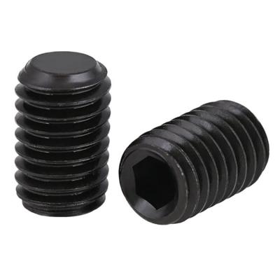 China DIN913 DIN 913 Black Oxide Coating Hex Socket Set Screw With Flat Point for sale