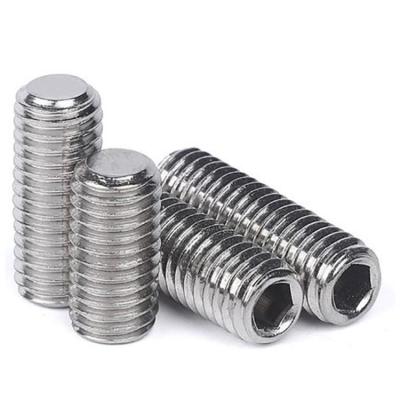 China Plain Polished Stainless Steel Hexagon Socket Set Screws DIN916 Hexagon Socket Set Screw for sale