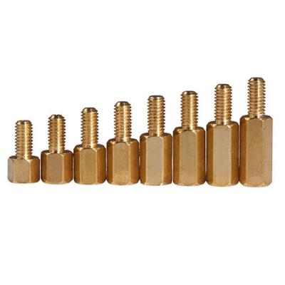 China Grade4 Hexagon brass column nuts Male Female Thread Hex Nut Bolt Support Column Pillar Spacer PCB Standoff for sale