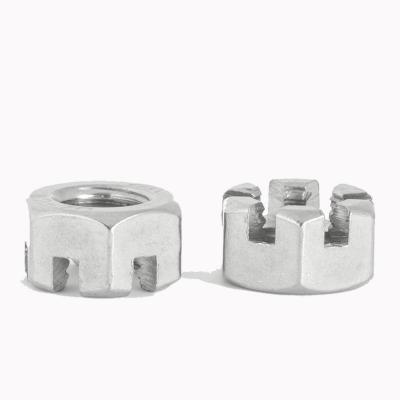 China GB6178 Stainless Steel Hexagon Slotted And Castle Nut 18-8 Stainless Steel DIN935 Slotted Hex M16 Castle Nuts for sale