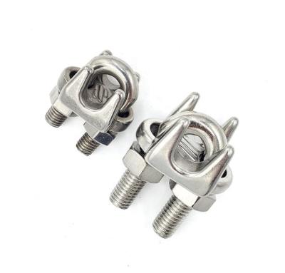 China DIN 741 Drop Forged Stainless Steel Wire Rope Clamp For Cable End Connections for sale