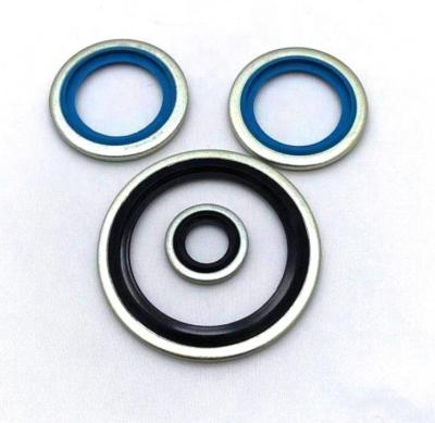 中国 Rubber Silicone Metal Bonded Sealing Washers Custom Designed 販売のため