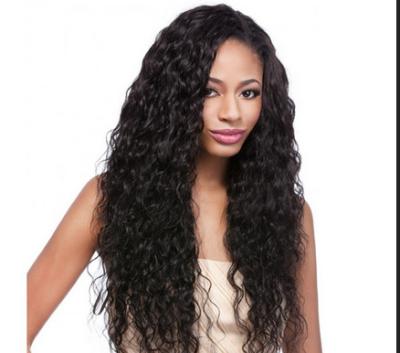 China Water Wave / Kinky Curly Human Hair Wigs 100% Brazilian Wig , Hair Extension Double Wefted for sale