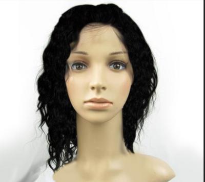China Brown Natural Short Human Hair WigsWith Bangs , Short Curly Human Hair Wigs for sale