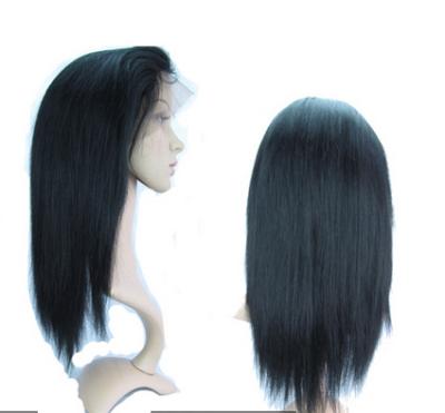 China Das perucas completas curtos da parte dianteira do laço de Glueless cabelo humano com reto de seda à venda