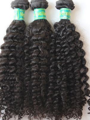 中国 インド人のRemyの毛の巻き毛の二重よこ糸のバージンの人間の毛髪の織り方もつれ無し 販売のため