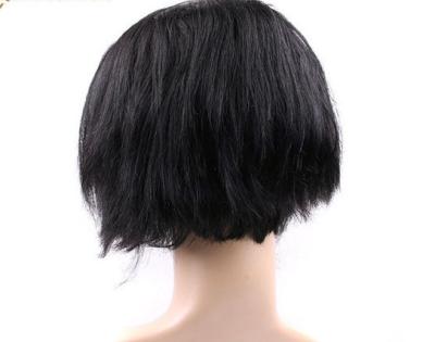 China Elegant Brazilian Short Full Lace Wigs Human Hair For Laides , 1B Natural Color for sale