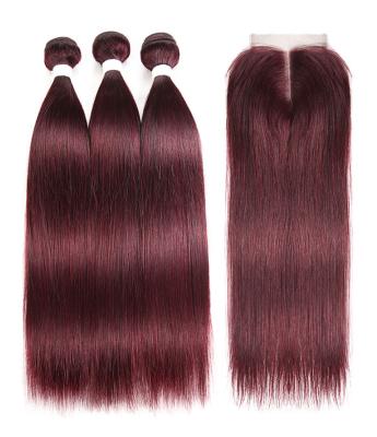 China 99J Color 100% Real Ombre Human Hair Extensions For Young Lady 8 Inch - 24 Inch for sale