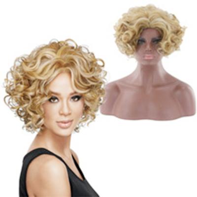 China Average Cap Size Human Pre Bonded Hair Extensions Soft Short Curly Bob Wigs for sale