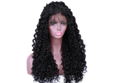 China Water Wave Natural Black Full Lace Brazilian Human Hair Wig for sale