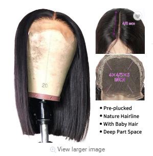 China Fashion Design 8 Inch Peruvian Human Hair Lace  full lace human hair wigs for sale