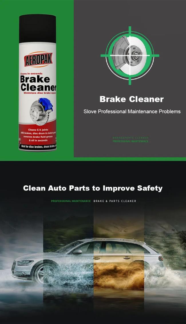 Aeropak 500ml brake cleaner spray can front view