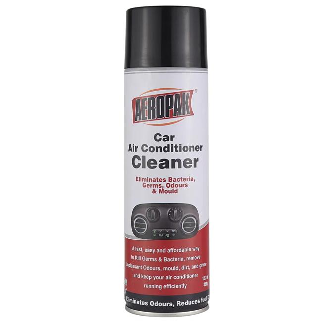 Car cleaning spray product range close-up view