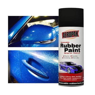 China 400ml Colorful Pearl Luster Rubber Spray Paint Removable Car Rubber Paint for sale