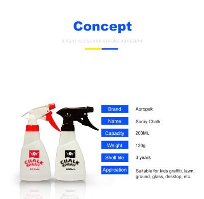 China Aeropak 200ml Removable Liquid Chalk Spray Paint Plastic Bottle for sale
