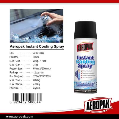 China Non Flammable Instant Cooling Spray Aeropak 400ml For Cars And Motorcycle en venta