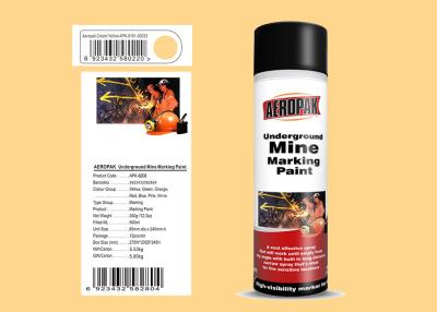 China Crema de marcado 500ml amarillo de la pintura de espray de la mina subterránea de AEROPAK con ROHS para la mina subterránea en venta