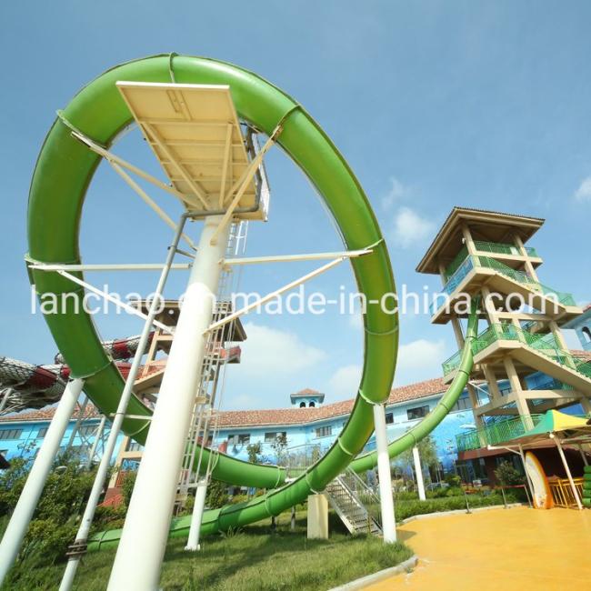 Fiberglass Aqualoop Body Water Slide for Amusement Park