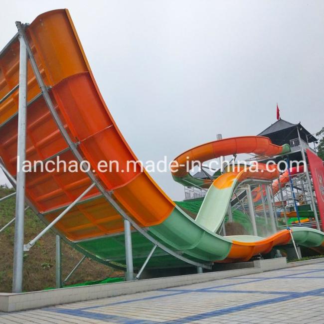 Large Aqua Park Equipment Fiberglass Water Slide (2 Players)