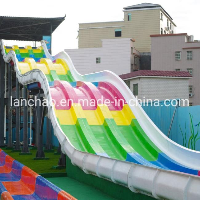Multi-Lane Rainbow Wavy Water Slide for Aqua Park