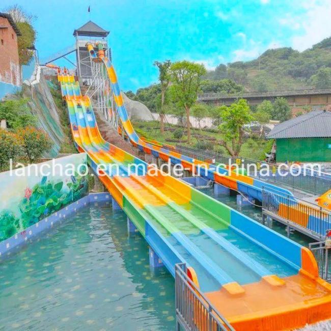 Multi-Lane Rainbow Wavy Water Slide for Aqua Park