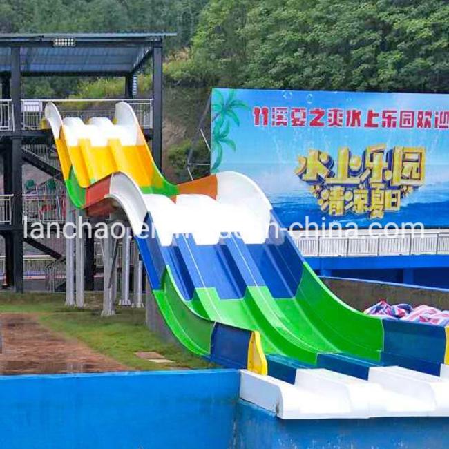 Fiberglass Rainbow High Speed Racing Water Slide for Aqua Park
