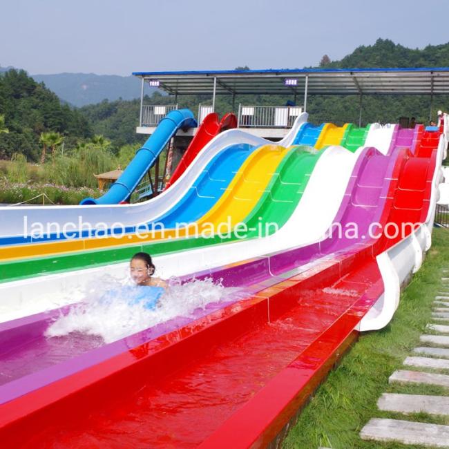 Attractive Water Theme Park Equipment Adult Rainbow Racing Slide