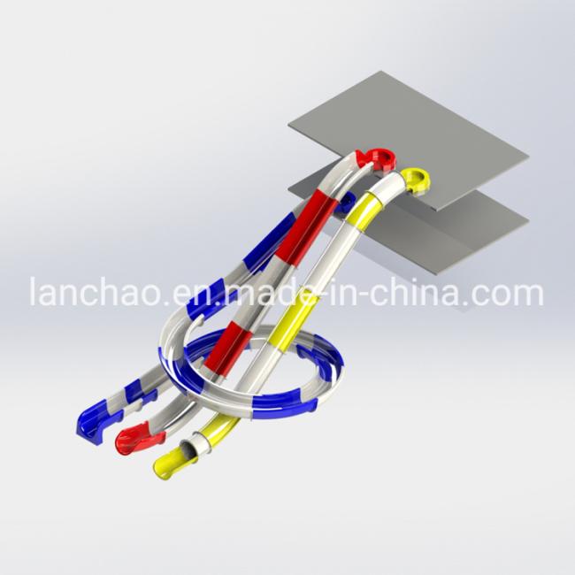 Colorful Fiberglass Barrel and Sledge Slide for Water Amusement Park