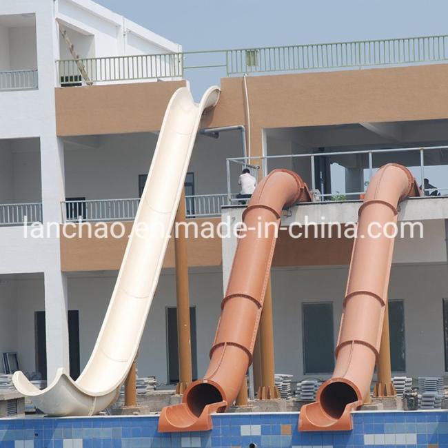 Colorful Fiberglass Barrel and Sledge Slide for Water Amusement Park